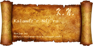Kalamár Nóra névjegykártya