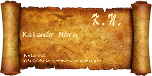 Kalamár Nóra névjegykártya